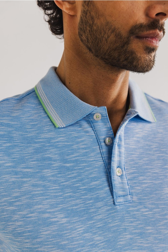 GEMELEERDE POLO MET STREEPDETAILS 46115404 5300